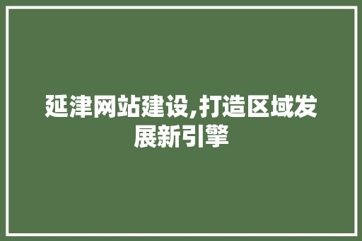 延津网站建设,打造区域发展新引擎