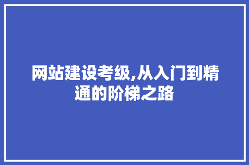 网站建设考级,从入门到精通的阶梯之路