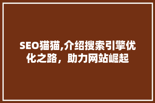 SEO猫猫,介绍搜索引擎优化之路，助力网站崛起
