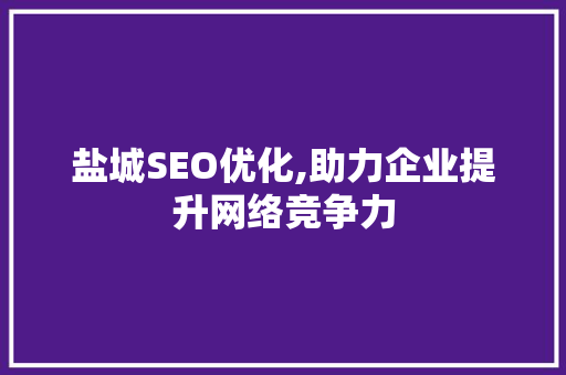 盐城SEO优化,助力企业提升网络竞争力