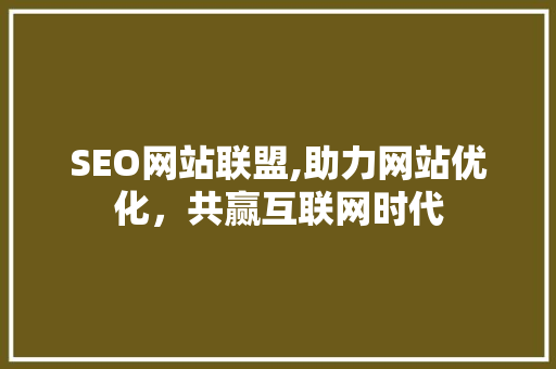 SEO网站联盟,助力网站优化，共赢互联网时代 英文谷歌算法
