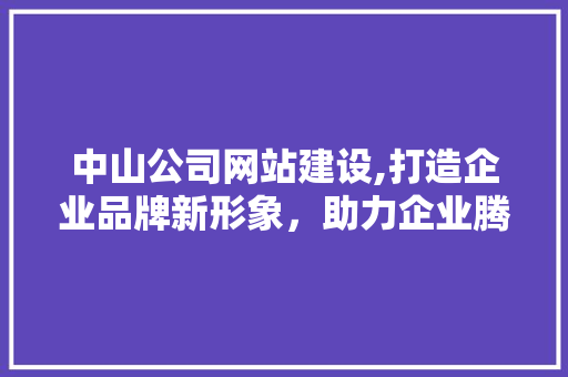 中山公司网站建设,打造企业品牌新形象，助力企业腾飞