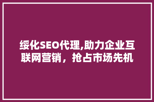 绥化SEO代理,助力企业互联网营销，抢占市场先机 英文谷歌算法