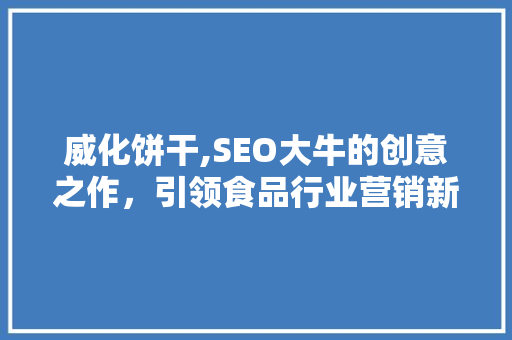 威化饼干,SEO大牛的创意之作，引领食品行业营销新潮流
