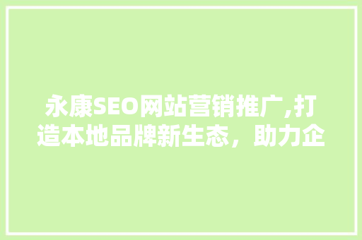 永康SEO网站营销推广,打造本地品牌新生态，助力企业腾飞