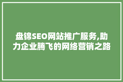 盘锦SEO网站推广服务,助力企业腾飞的网络营销之路