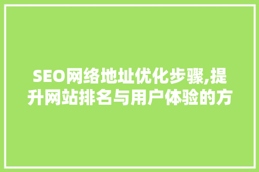 SEO网络地址优化步骤,提升网站排名与用户体验的方法