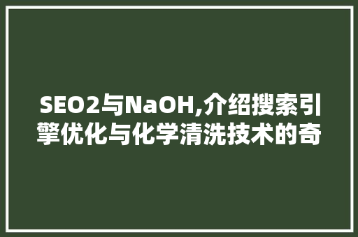 SEO2与NaOH,介绍搜索引擎优化与化学清洗技术的奇妙联系