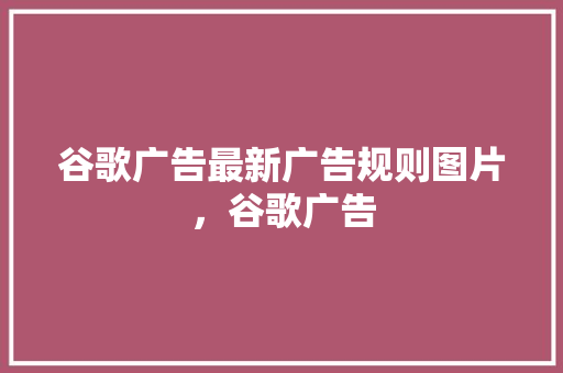 谷歌广告最新广告规则图片，谷歌广告