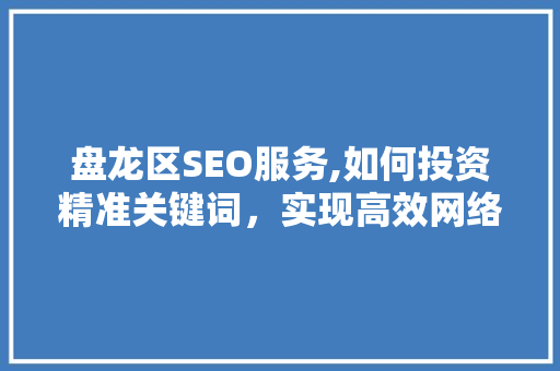 盘龙区SEO服务,如何投资精准关键词，实现高效网络营销