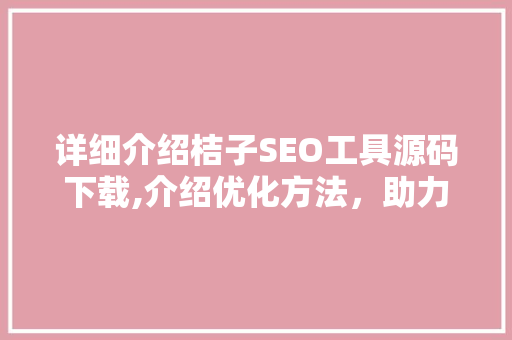 详细介绍桔子SEO工具源码下载,介绍优化方法，助力网站排名提升