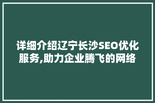 详细介绍辽宁长沙SEO优化服务,助力企业腾飞的网络营销之路