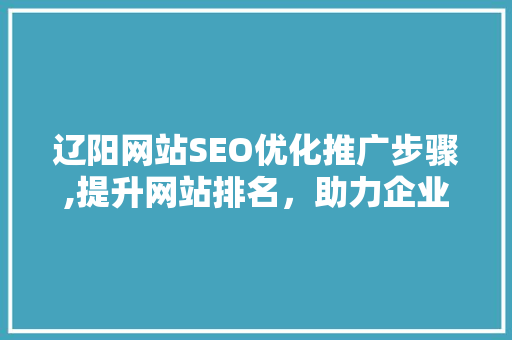 辽阳网站SEO优化推广步骤,提升网站排名，助力企业腾飞 网站开发