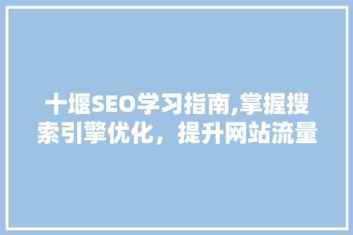 十堰SEO学习指南,掌握搜索引擎优化，提升网站流量与排名