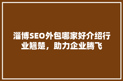 淄博SEO外包哪家好介绍行业翘楚，助力企业腾飞