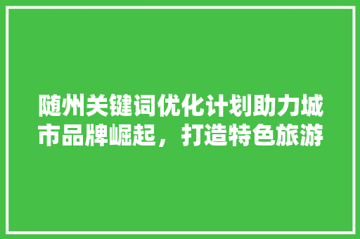 随州关键词优化计划助力城市品牌崛起，打造特色旅游目的地 网站开发