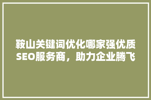 鞍山关键词优化哪家强优质SEO服务商，助力企业腾飞