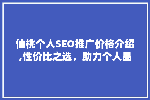 仙桃个人SEO推广价格介绍,性价比之选，助力个人品牌崛起 网站开发