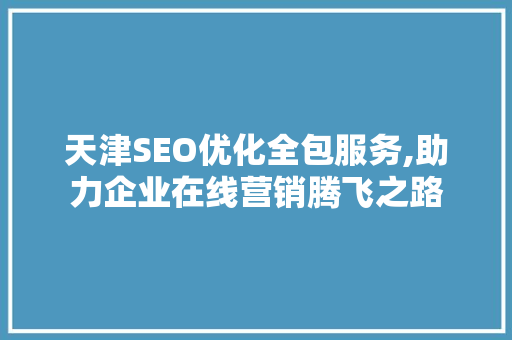 天津SEO优化全包服务,助力企业在线营销腾飞之路