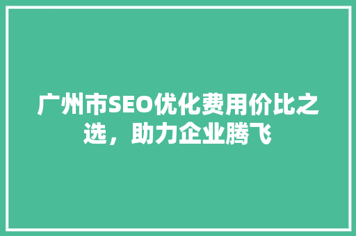 广州市SEO优化费用价比之选，助力企业腾飞
