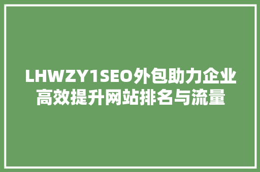 LHWZY1SEO外包助力企业高效提升网站排名与流量