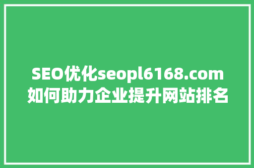 SEO优化seopl6168.com如何助力企业提升网站排名