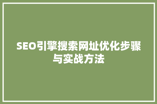 SEO引擎搜索网址优化步骤与实战方法 AI技术学习