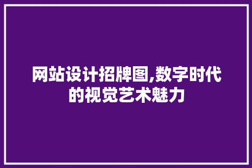 网站设计招牌图,数字时代的视觉艺术魅力