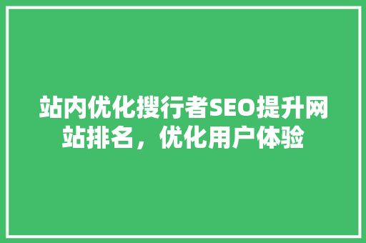 站内优化搜行者SEO提升网站排名，优化用户体验 百度算法