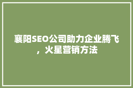 襄阳SEO公司助力企业腾飞，火星营销方法