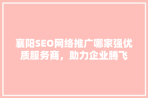 襄阳SEO网络推广哪家强优质服务商，助力企业腾飞