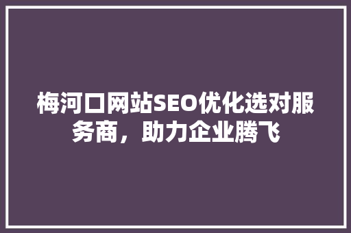 梅河口网站SEO优化选对服务商，助力企业腾飞