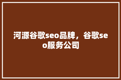 河源谷歌seo品牌，谷歌seo服务公司 网站开发