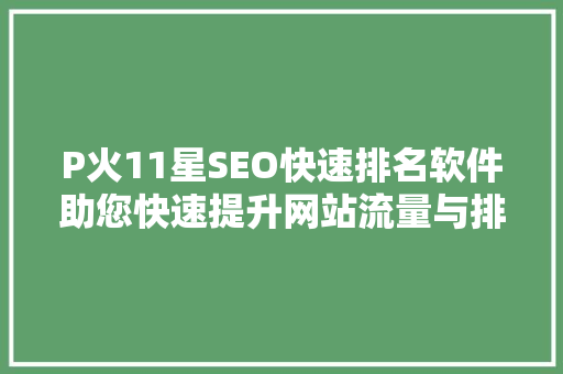 P火11星SEO快速排名软件助您快速提升网站流量与排名，引领行业新风向