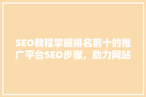 SEO教程掌握排名前十的推广平台SEO步骤，助力网站脱颖而出