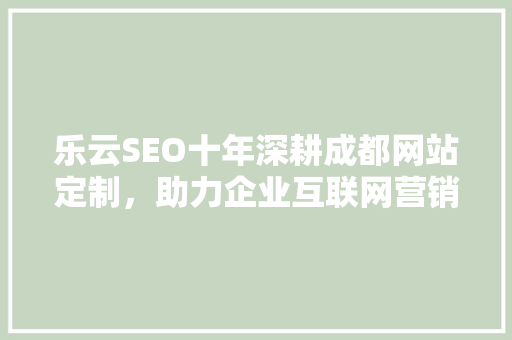 乐云SEO十年深耕成都网站定制，助力企业互联网营销腾飞