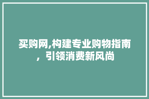 买购网,构建专业购物指南，引领消费新风尚