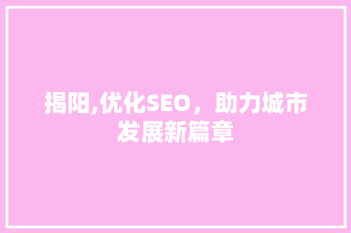 揭阳,优化SEO，助力城市发展新篇章
