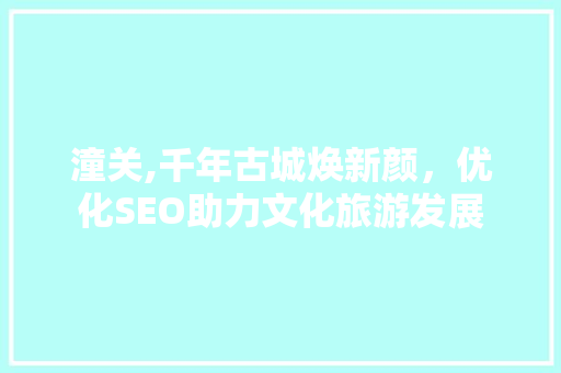 潼关,千年古城焕新颜，优化SEO助力文化旅游发展 潼关,千年古城焕新颜，优化SEO助力文化旅游发展 网站开发