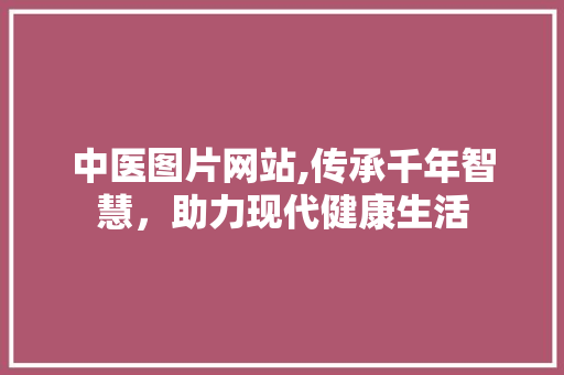 中医图片网站,传承千年智慧，助力现代健康生活