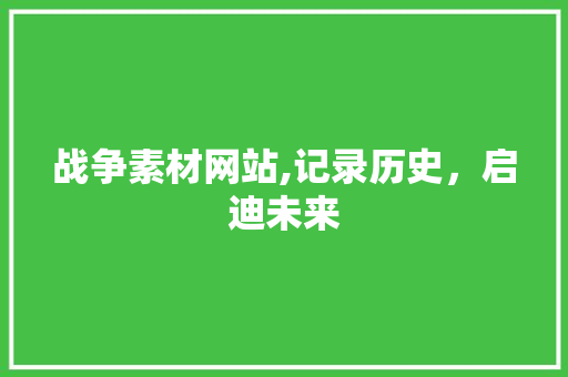 战争素材网站,记录历史，启迪未来