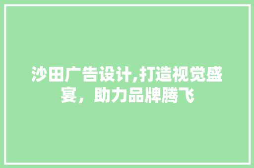 沙田广告设计,打造视觉盛宴，助力品牌腾飞