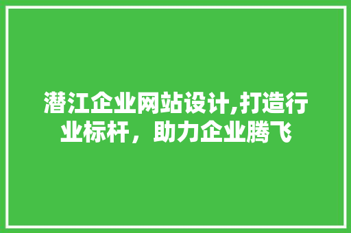 潜江企业网站设计,打造行业标杆，助力企业腾飞
