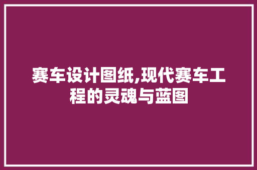 赛车设计图纸,现代赛车工程的灵魂与蓝图